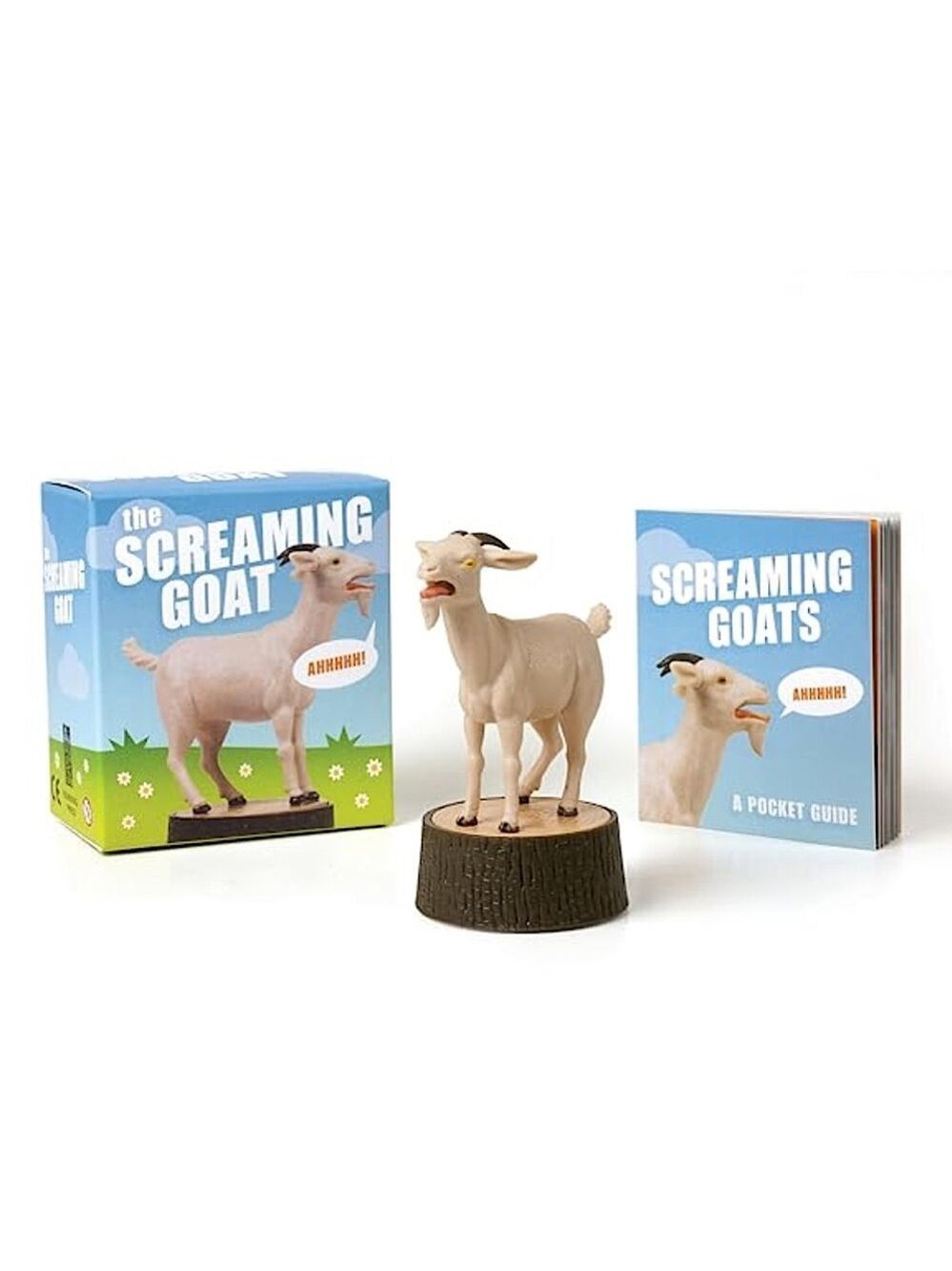Screaming Goat Figurine with Pocket Guide